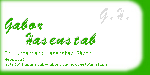 gabor hasenstab business card
